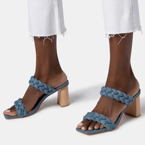 Dolce Vita - Paily Slide Sandal in Denim - Picture 2 of 8
